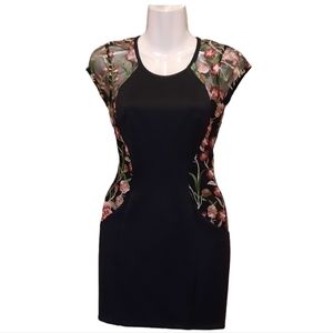 BCX Bodycon Mesh Sleeve Mini Dress